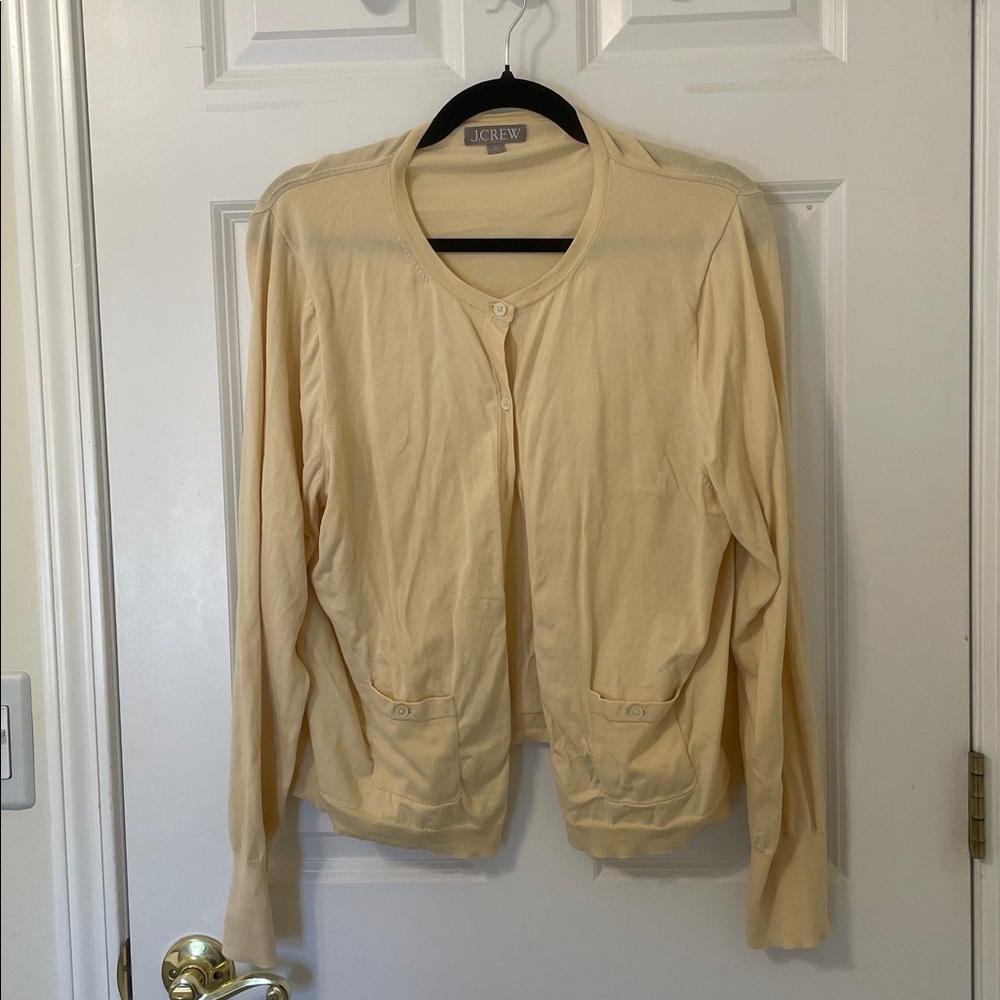 J. Crew Butter Yellow Cardigan 2X